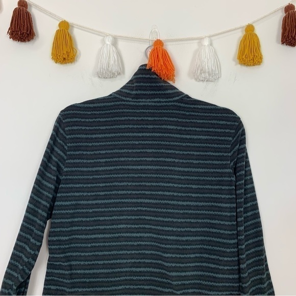Columbia Black Gray Stripe Half Zip Pullover Sweatshirt Size Medium - Picture 7 of 11